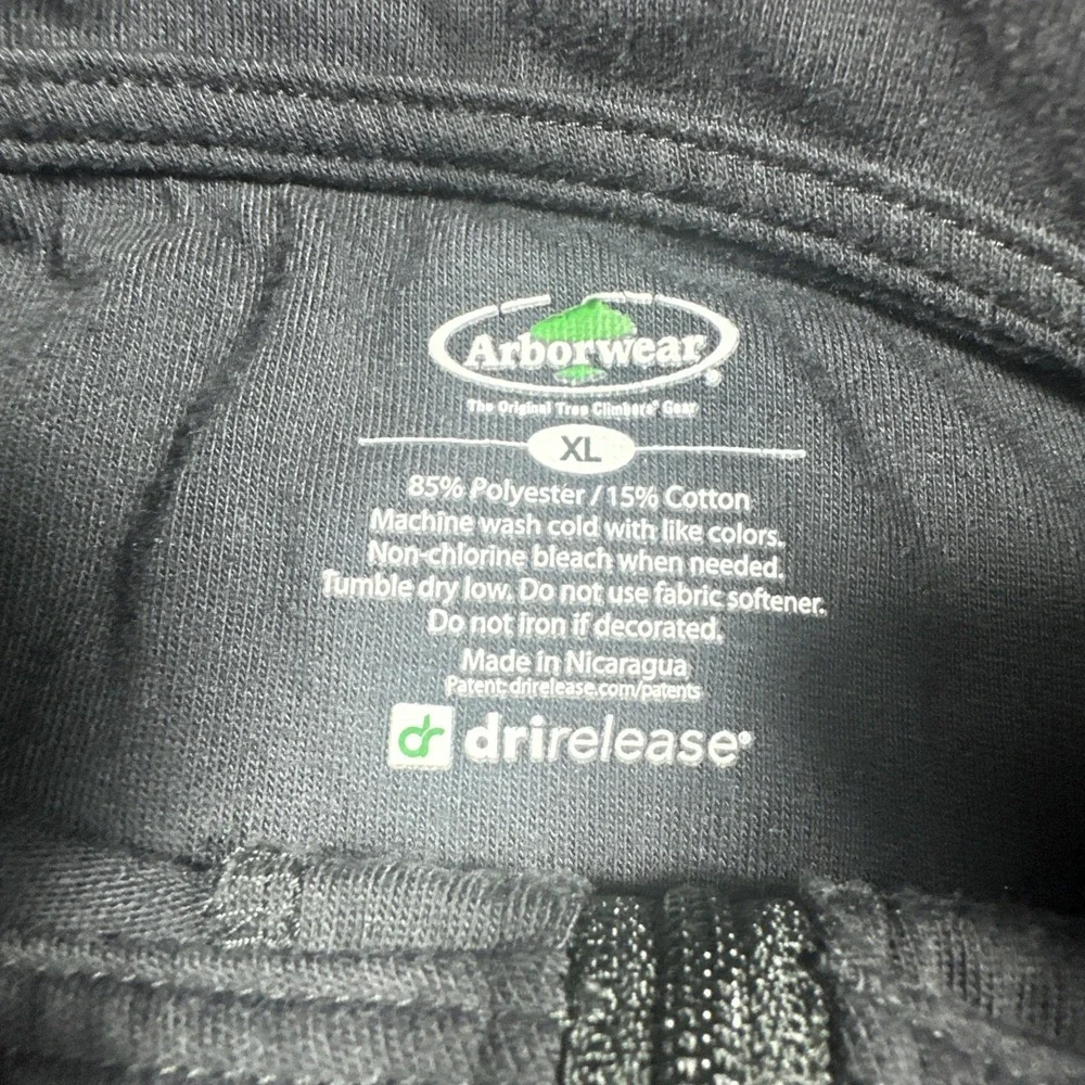 Arborwear Quarter Zip Pullover Drirelease Men's XL Black Polyester Blend Outdoor